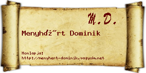 Menyhért Dominik névjegykártya