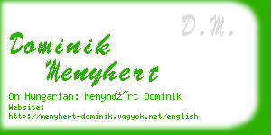 dominik menyhert business card